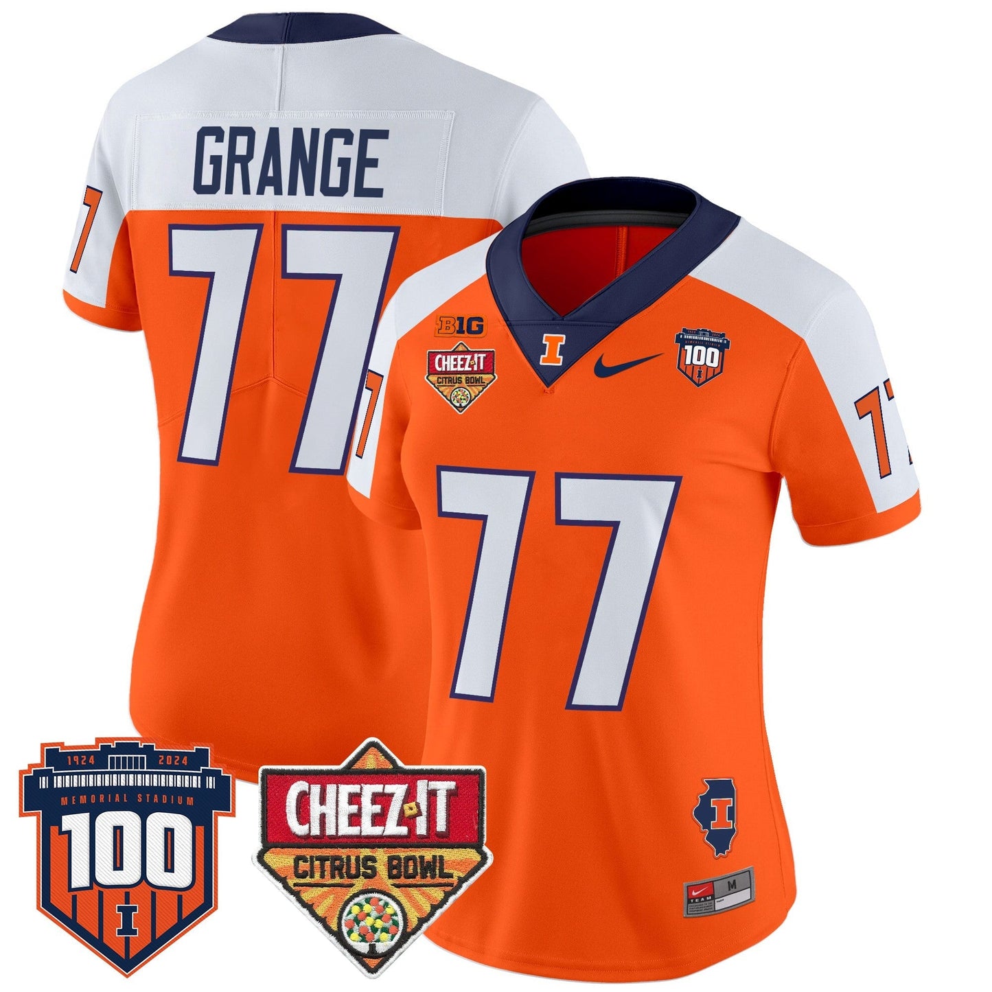 Women's ILL 2025 Cheez-It Citrus Bowl Patch Vapor Limited Jersey - All Stitched