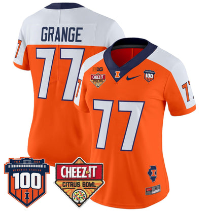 Women's ILL 2025 Cheez-It Citrus Bowl Patch Vapor Limited Jersey - All Stitched