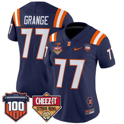 Women's ILL 2025 Cheez-It Citrus Bowl Patch Vapor Limited Jersey - All Stitched