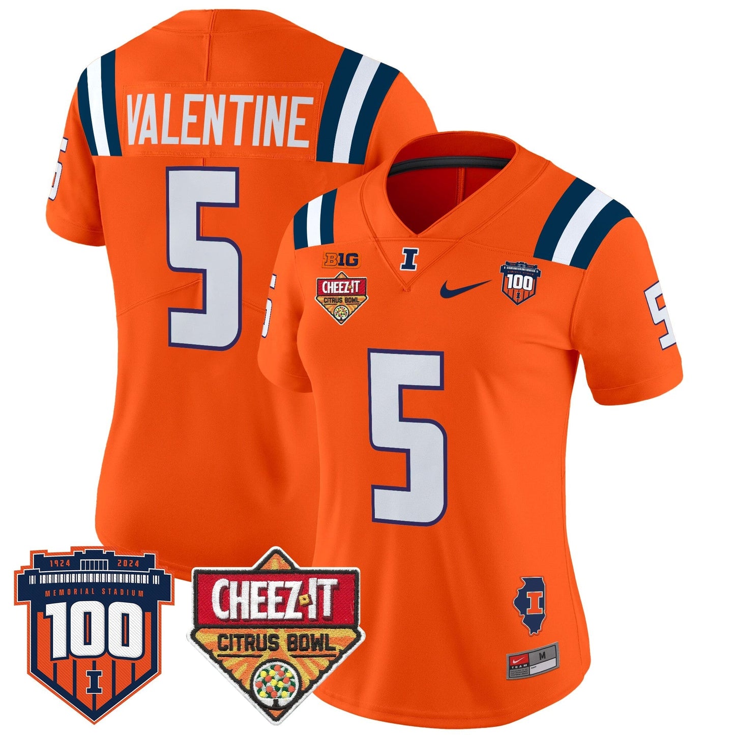 Women's ILL 2025 Cheez-It Citrus Bowl Patch Vapor Limited Jersey - All Stitched