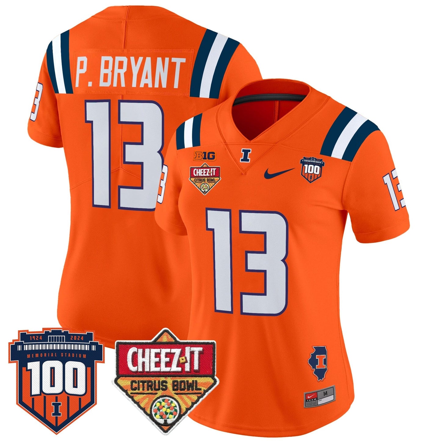 Women's ILL 2025 Cheez-It Citrus Bowl Patch Vapor Limited Jersey - All Stitched