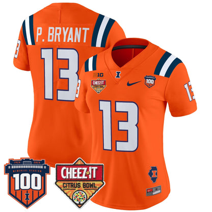Women's ILL 2025 Cheez-It Citrus Bowl Patch Vapor Limited Jersey - All Stitched
