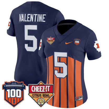 Women's ILL 2025 Cheez-It Citrus Bowl Patch Vapor Limited Jersey - All Stitched
