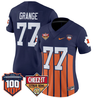 Women's ILL 2025 Cheez-It Citrus Bowl Patch Vapor Limited Jersey - All Stitched