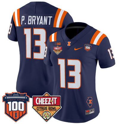 Women's ILL 2025 Cheez-It Citrus Bowl Patch Vapor Limited Jersey - All Stitched