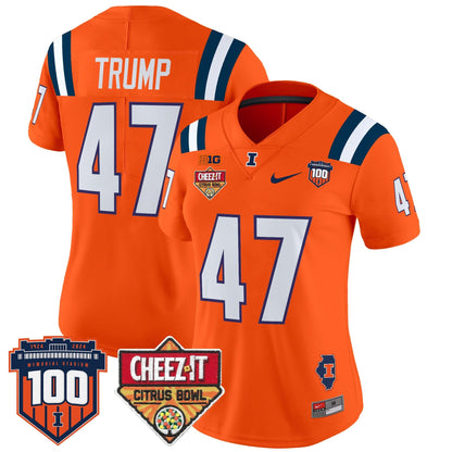Women's ILL 2025 Cheez-It Citrus Bowl Patch Vapor Limited Jersey - All Stitched