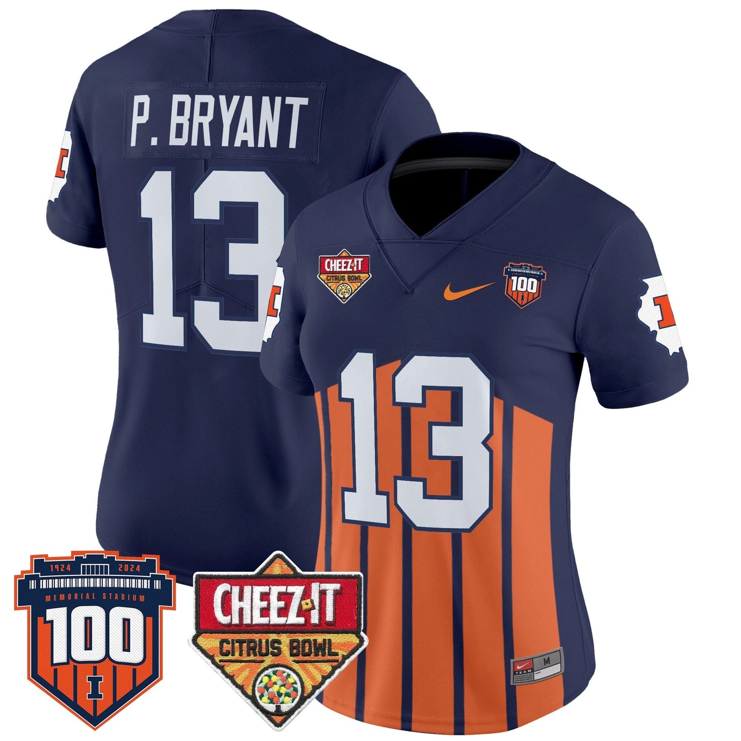 Women's ILL 2025 Cheez-It Citrus Bowl Patch Vapor Limited Jersey - All Stitched