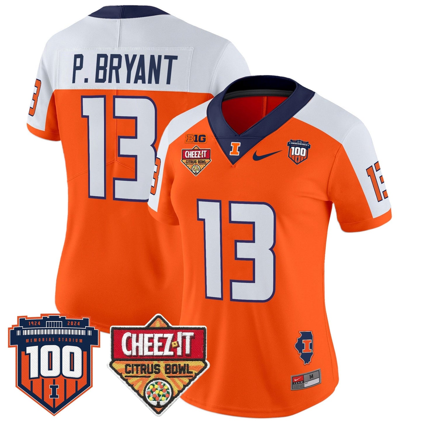 Women's ILL 2025 Cheez-It Citrus Bowl Patch Vapor Limited Jersey - All Stitched