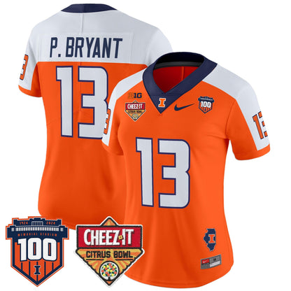 Women's ILL 2025 Cheez-It Citrus Bowl Patch Vapor Limited Jersey - All Stitched