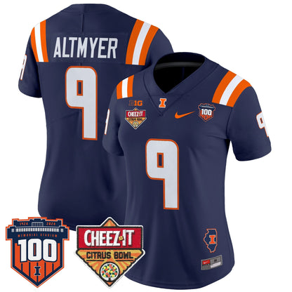 Women's ILL 2025 Cheez-It Citrus Bowl Patch Vapor Limited Jersey - All Stitched