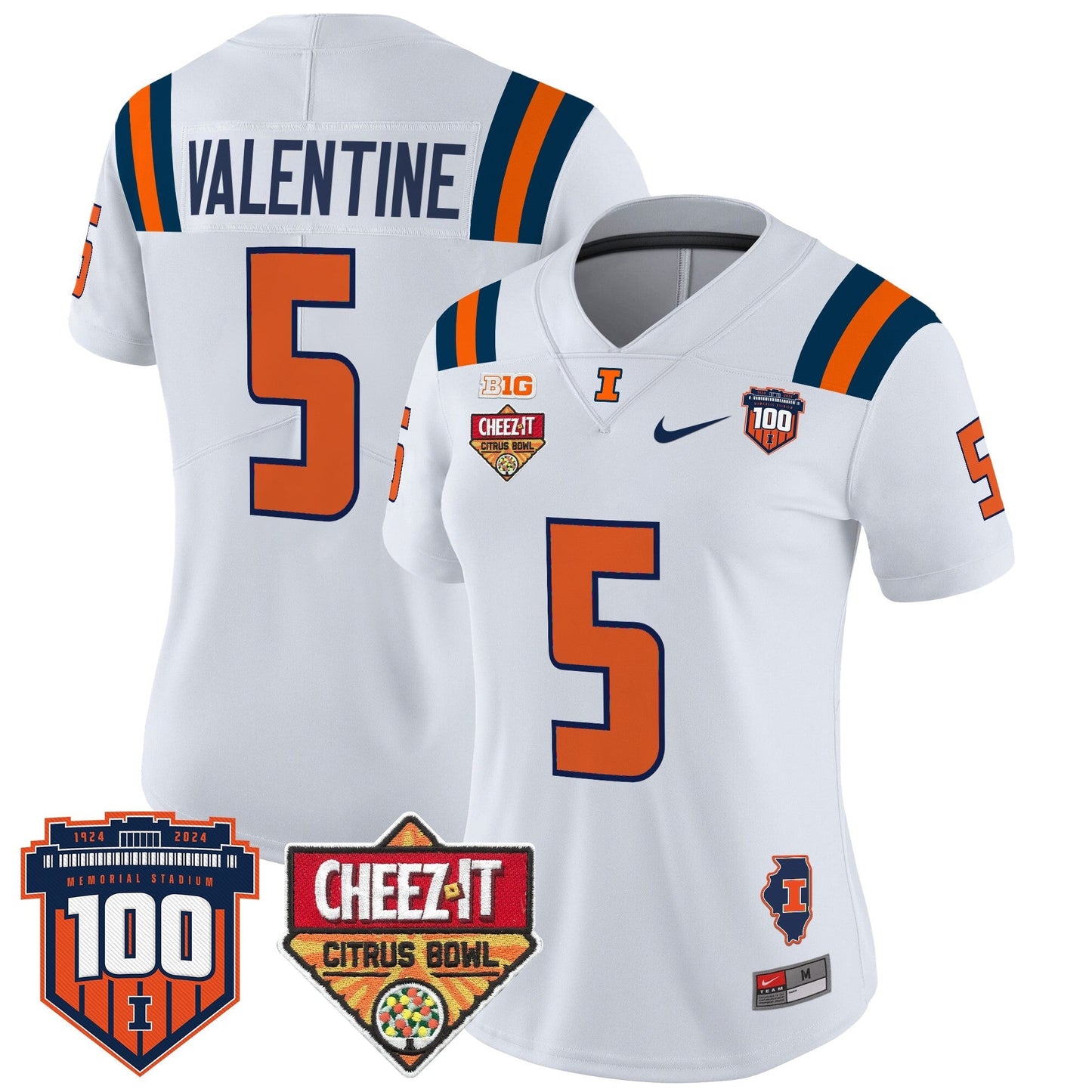 Women's ILL 2025 Cheez-It Citrus Bowl Patch Vapor Limited Jersey - All Stitched