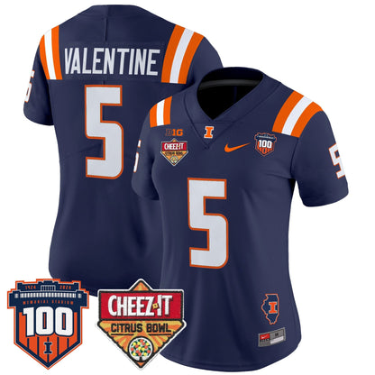 Women's ILL 2025 Cheez-It Citrus Bowl Patch Vapor Limited Jersey - All Stitched