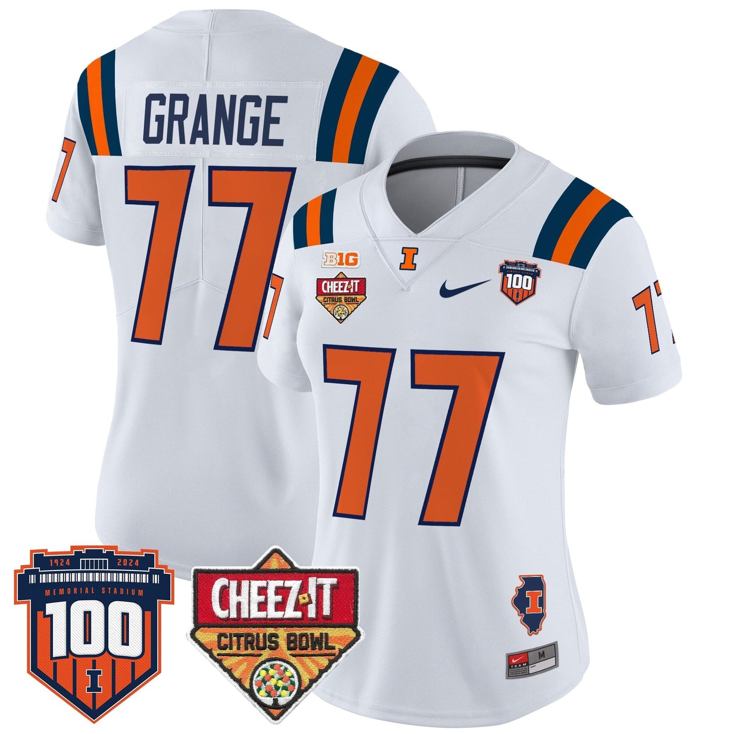 Women's ILL 2025 Cheez-It Citrus Bowl Patch Vapor Limited Jersey - All Stitched