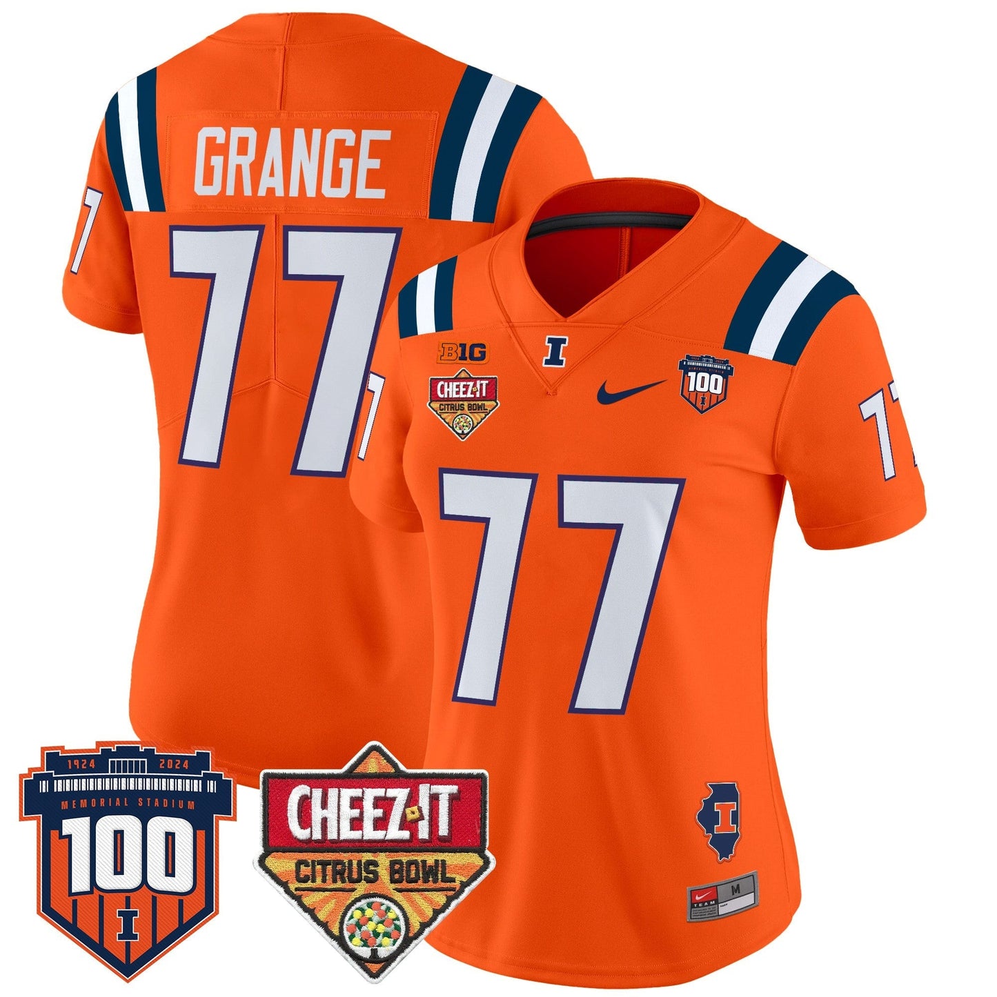 Women's ILL 2025 Cheez-It Citrus Bowl Patch Vapor Limited Jersey - All Stitched