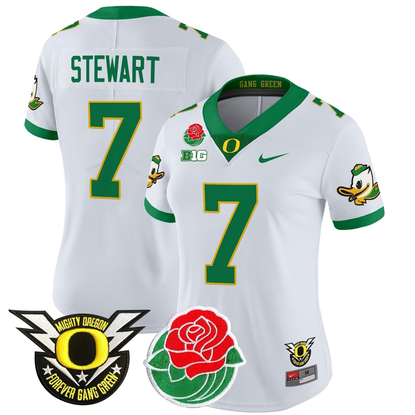 Women's ORE 2025 Rose Bowl Game & BIG Patch Vapor Limited Jersey - All Stitched