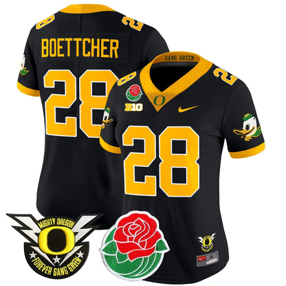 Women's ORE 2025 Rose Bowl Game & BIG Patch Vapor Limited Jersey - All Stitched