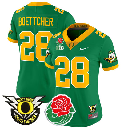 Women's ORE 2025 Rose Bowl Game & BIG Patch Vapor Limited Jersey - All Stitched