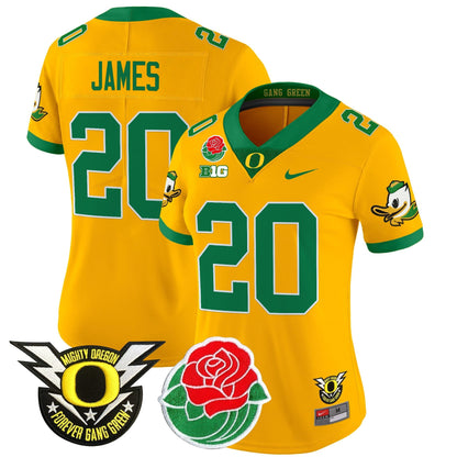 Women's ORE 2025 Rose Bowl Game & BIG Patch Vapor Limited Jersey - All Stitched