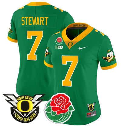 Women's ORE 2025 Rose Bowl Game & BIG Patch Vapor Limited Jersey - All Stitched