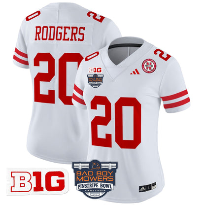 Women's NEB 2025 Pinstripe Bowl Patch Vapor Limited Jersey - All Stitched