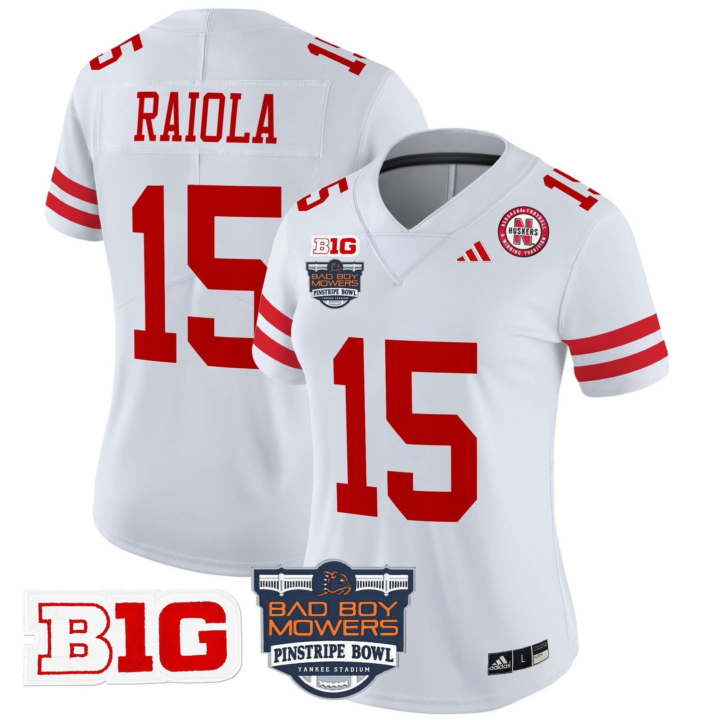 Women's NEB 2025 Pinstripe Bowl Patch Vapor Limited Jersey - All Stitched