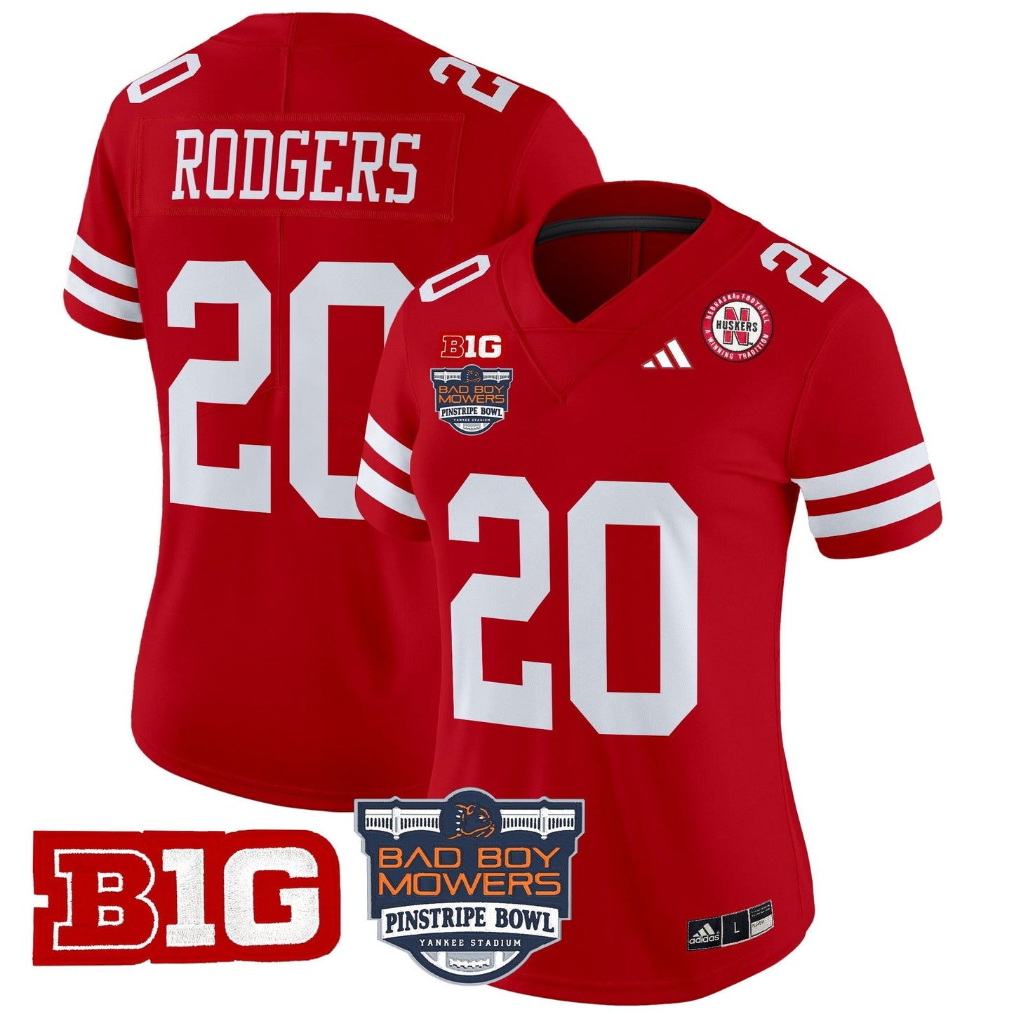 Women's NEB 2025 Pinstripe Bowl Patch Vapor Limited Jersey - All Stitched