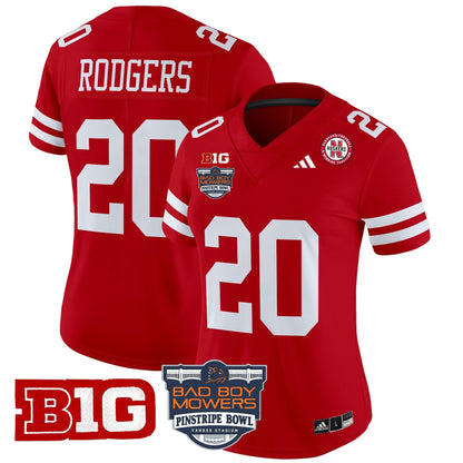 Women's NEB 2025 Pinstripe Bowl Patch Vapor Limited Jersey - All Stitched