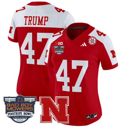 Women's NEB 2025 Pinstripe Bowl Patch Vapor Limited Jersey - All Stitched