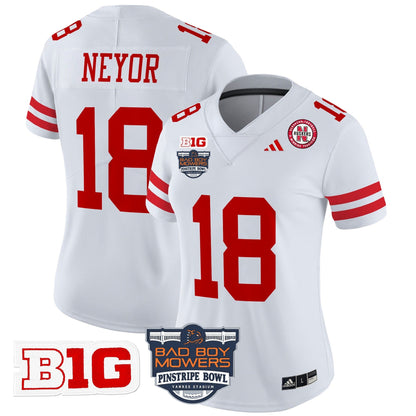 Women's NEB 2025 Pinstripe Bowl Patch Vapor Limited Jersey - All Stitched