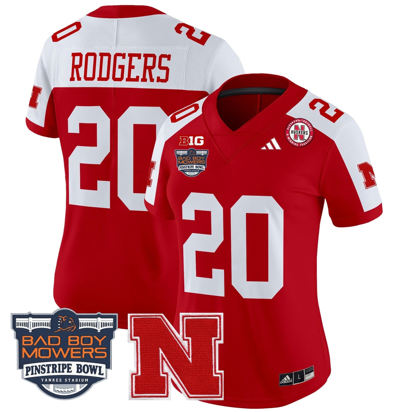 Women's NEB 2025 Pinstripe Bowl Patch Vapor Limited Jersey - All Stitched