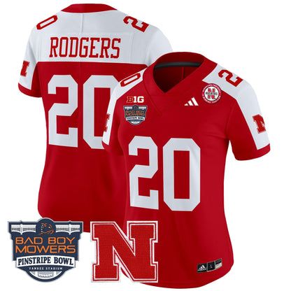 Women's NEB 2025 Pinstripe Bowl Patch Vapor Limited Jersey - All Stitched