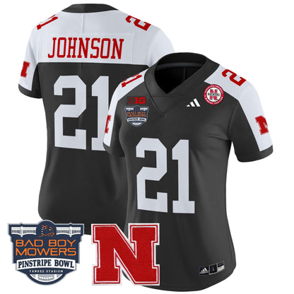 Women's NEB 2025 Pinstripe Bowl Patch Vapor Limited Jersey - All Stitched