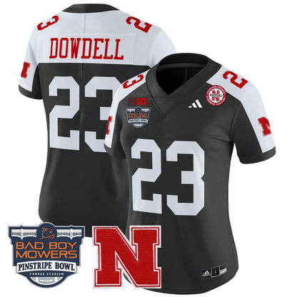 Women's NEB 2025 Pinstripe Bowl Patch Vapor Limited Jersey - All Stitched