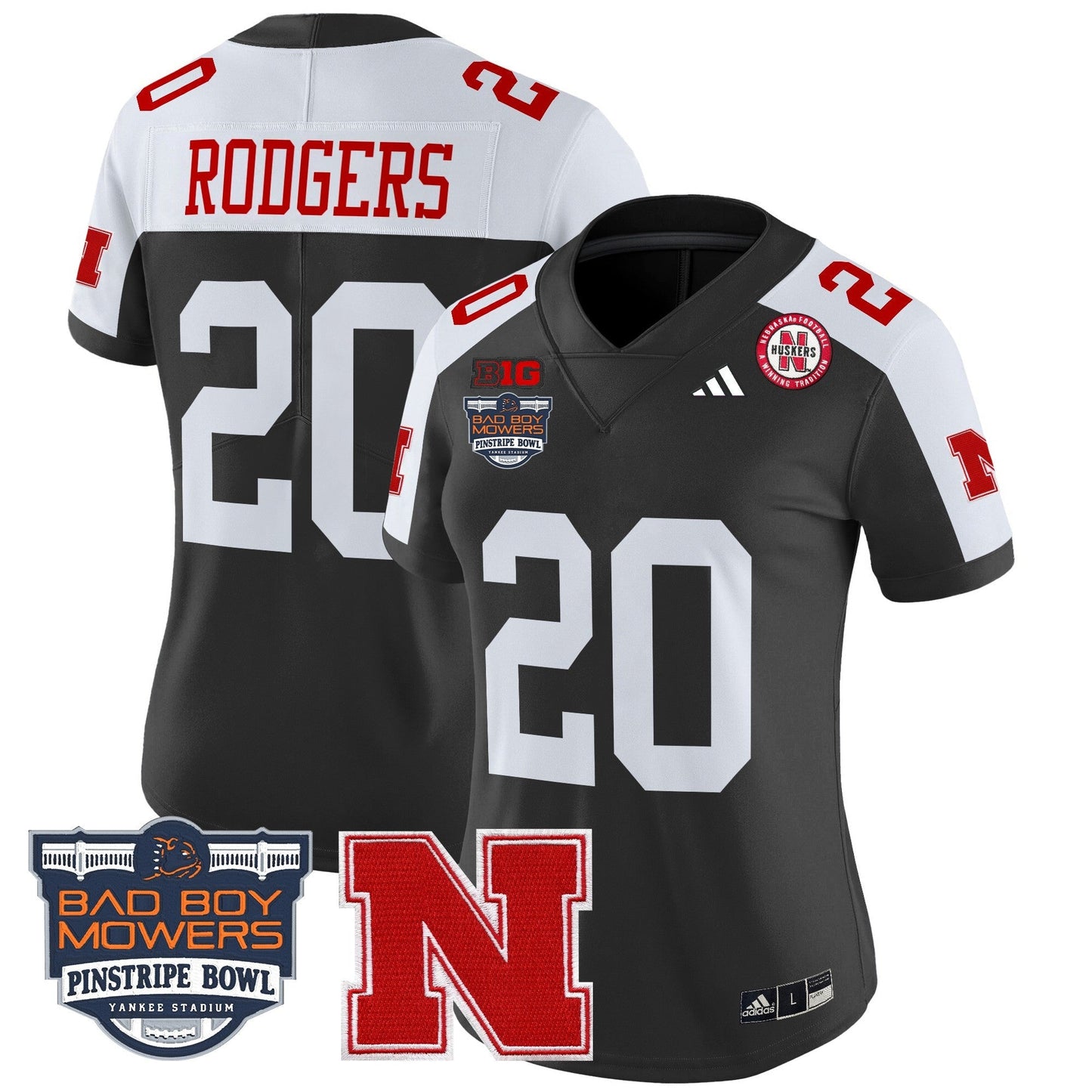 Women's NEB 2025 Pinstripe Bowl Patch Vapor Limited Jersey - All Stitched