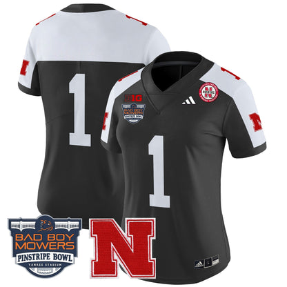 Women's NEB 2025 Pinstripe Bowl Patch Vapor Limited Jersey - All Stitched
