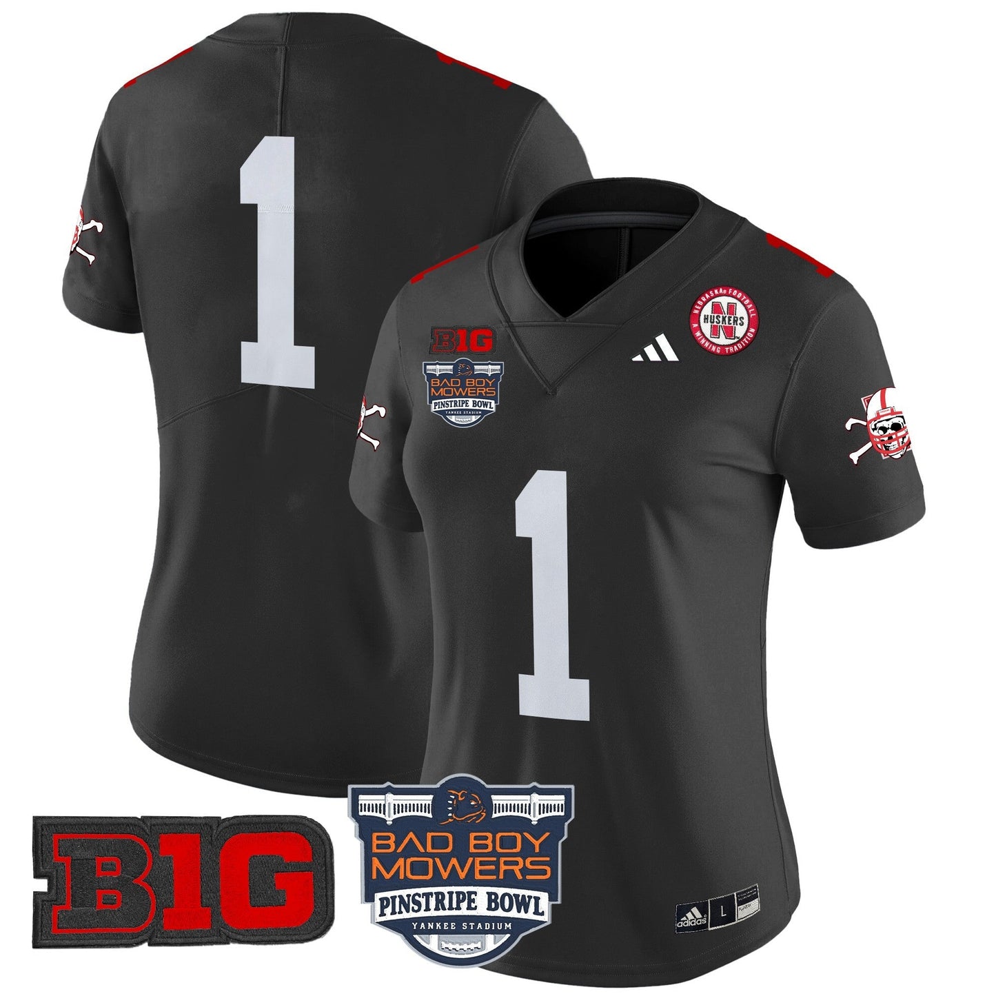 Women's NEB 2025 Pinstripe Bowl Patch Vapor Limited Jersey - All Stitched