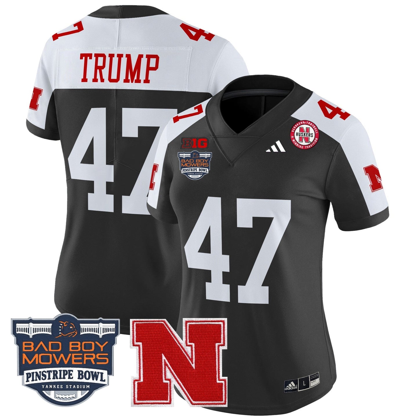 Women's NEB 2025 Pinstripe Bowl Patch Vapor Limited Jersey - All Stitched