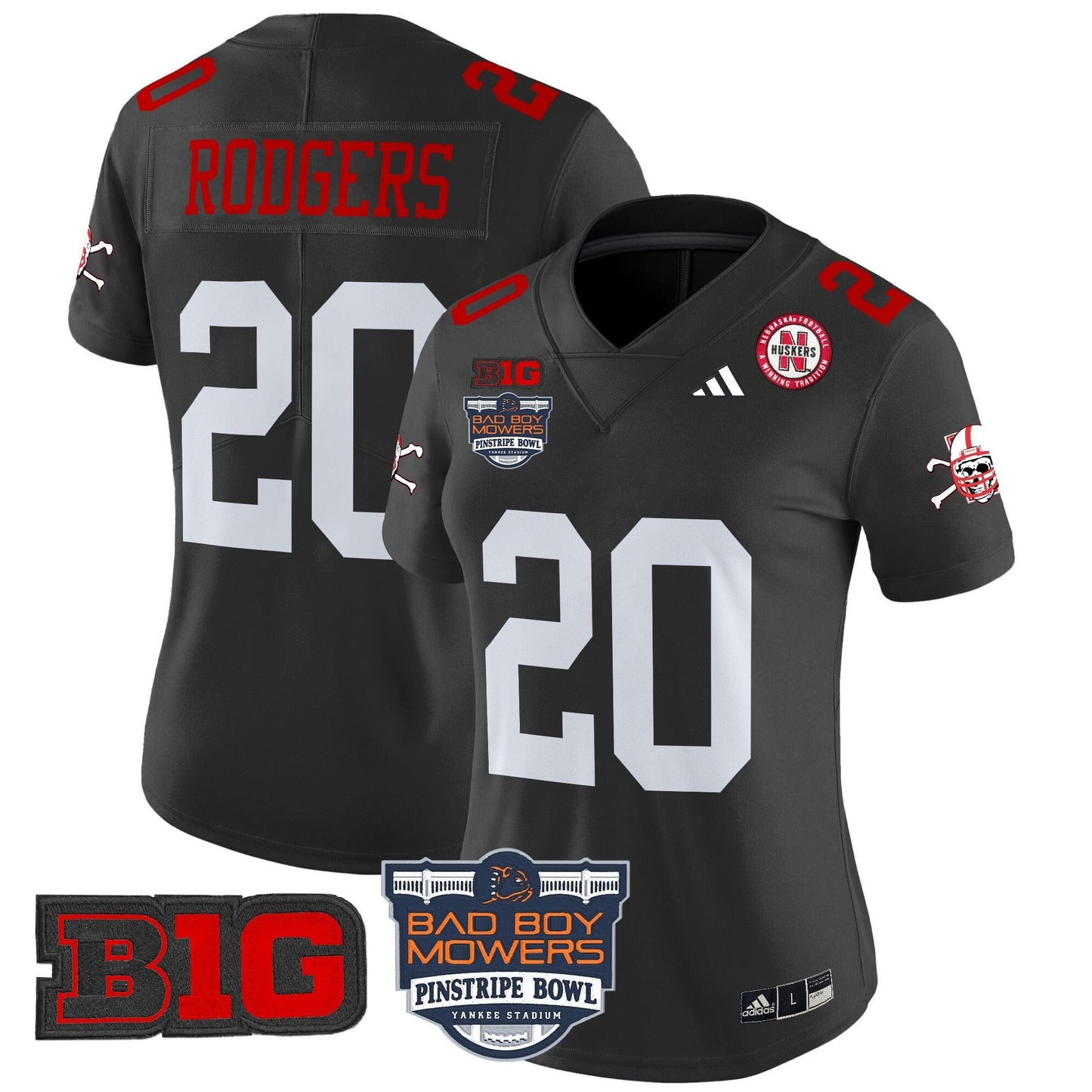 Women's NEB 2025 Pinstripe Bowl Patch Vapor Limited Jersey - All Stitched