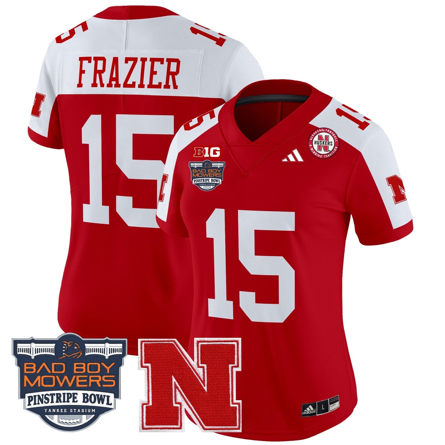 Women's NEB 2025 Pinstripe Bowl Patch Vapor Limited Jersey - All Stitched