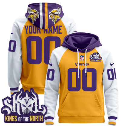 Minnesota Vikings 2025 Custom Pullover Hoodie - All Stitched