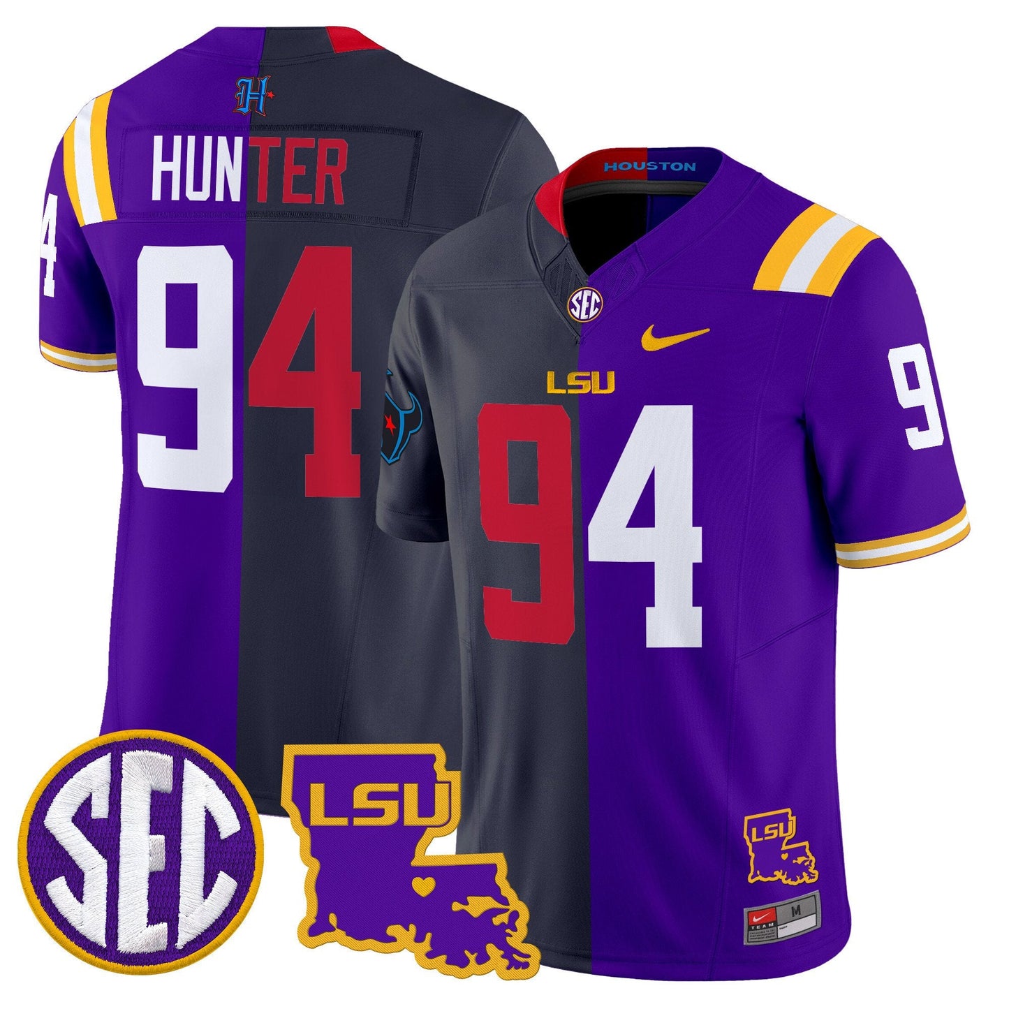 LSU Tiger Split Vapor Limited Jersey - All Stitched