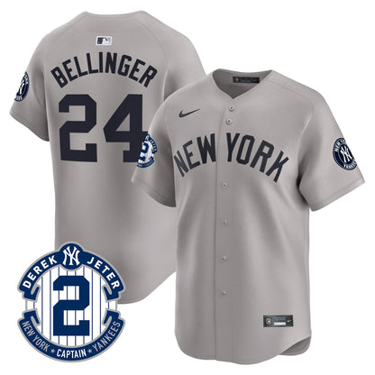 Men's Yankees Derek Jeter Patch Vapor Premier Limited Jersey - All Stitched