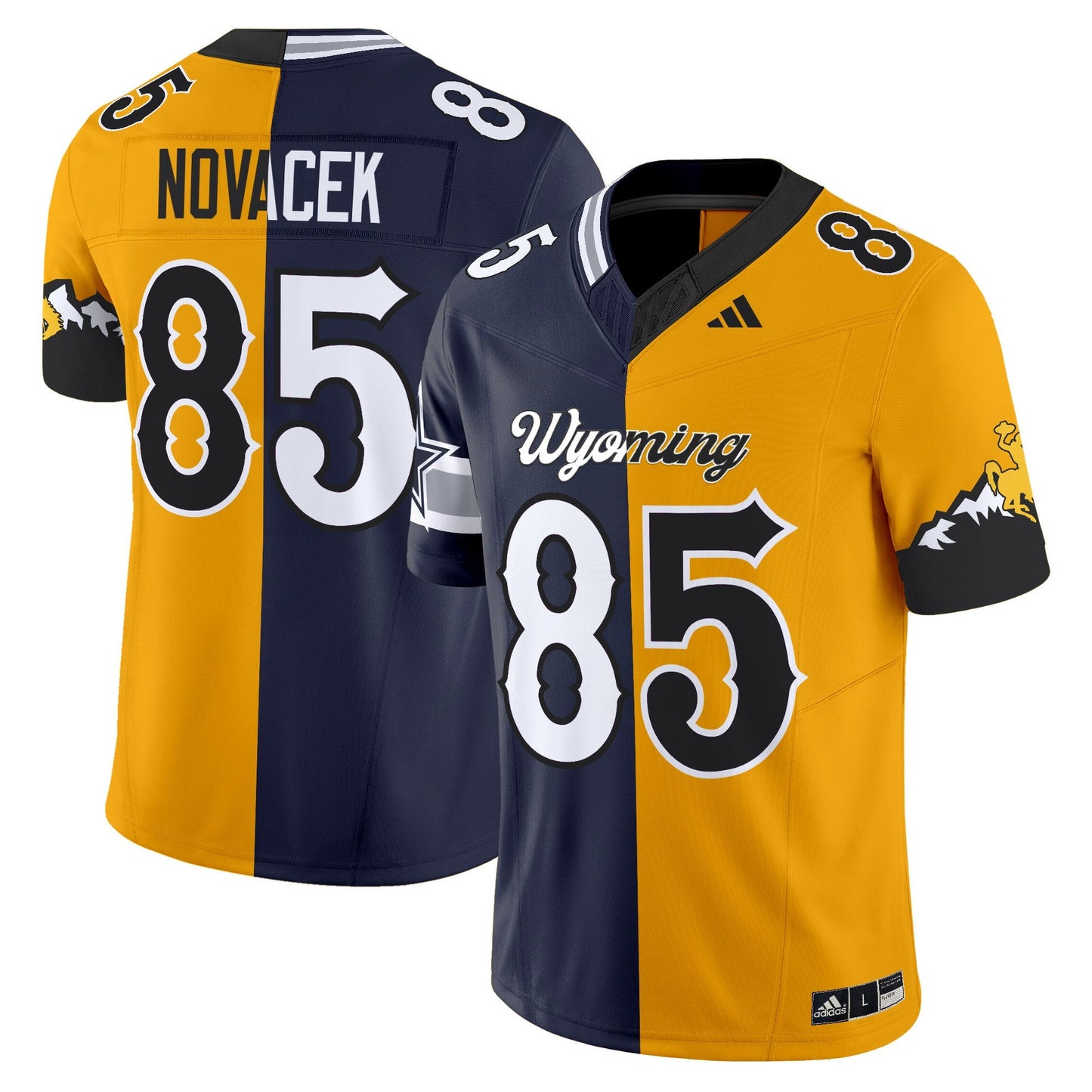 Wyoming Cowboys Split Vapor Limited Jersey - All Stitched