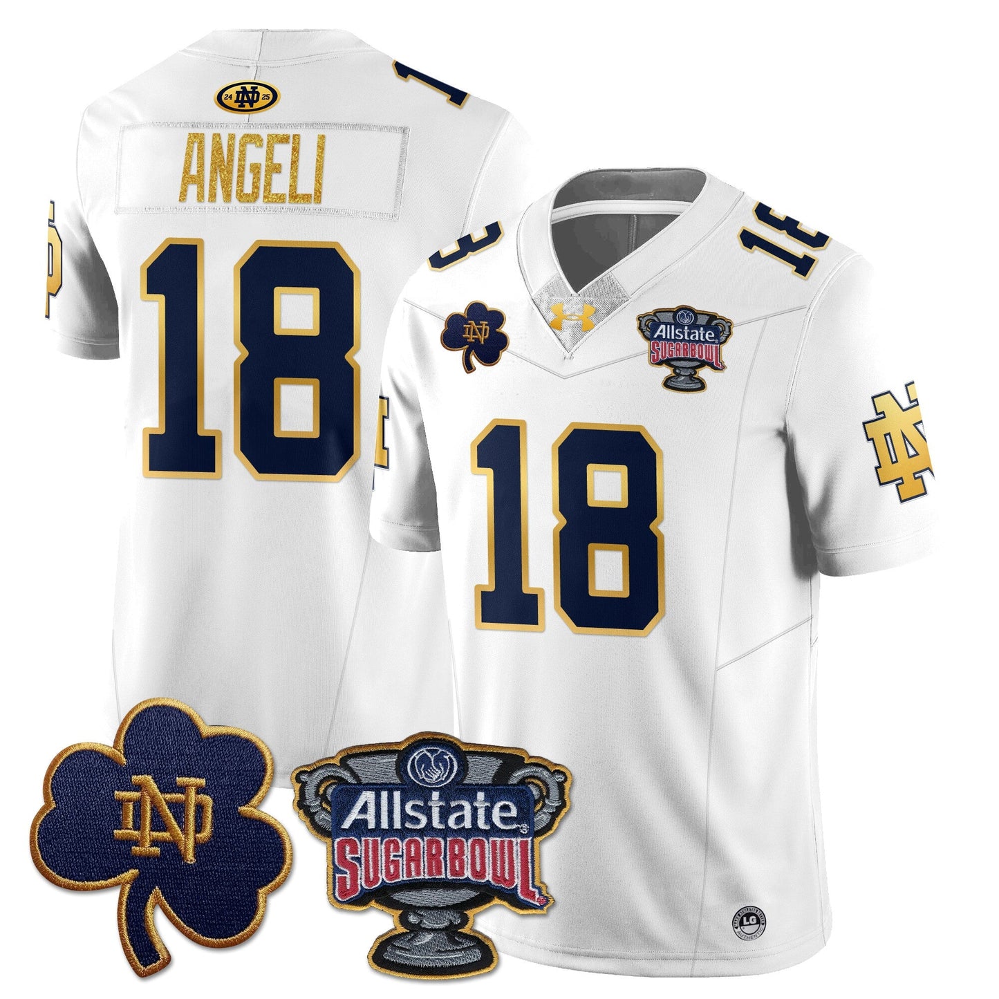 Men's Notre Dame Fighting Irish Allstate Sugar Bowl Jersey - All Stitched