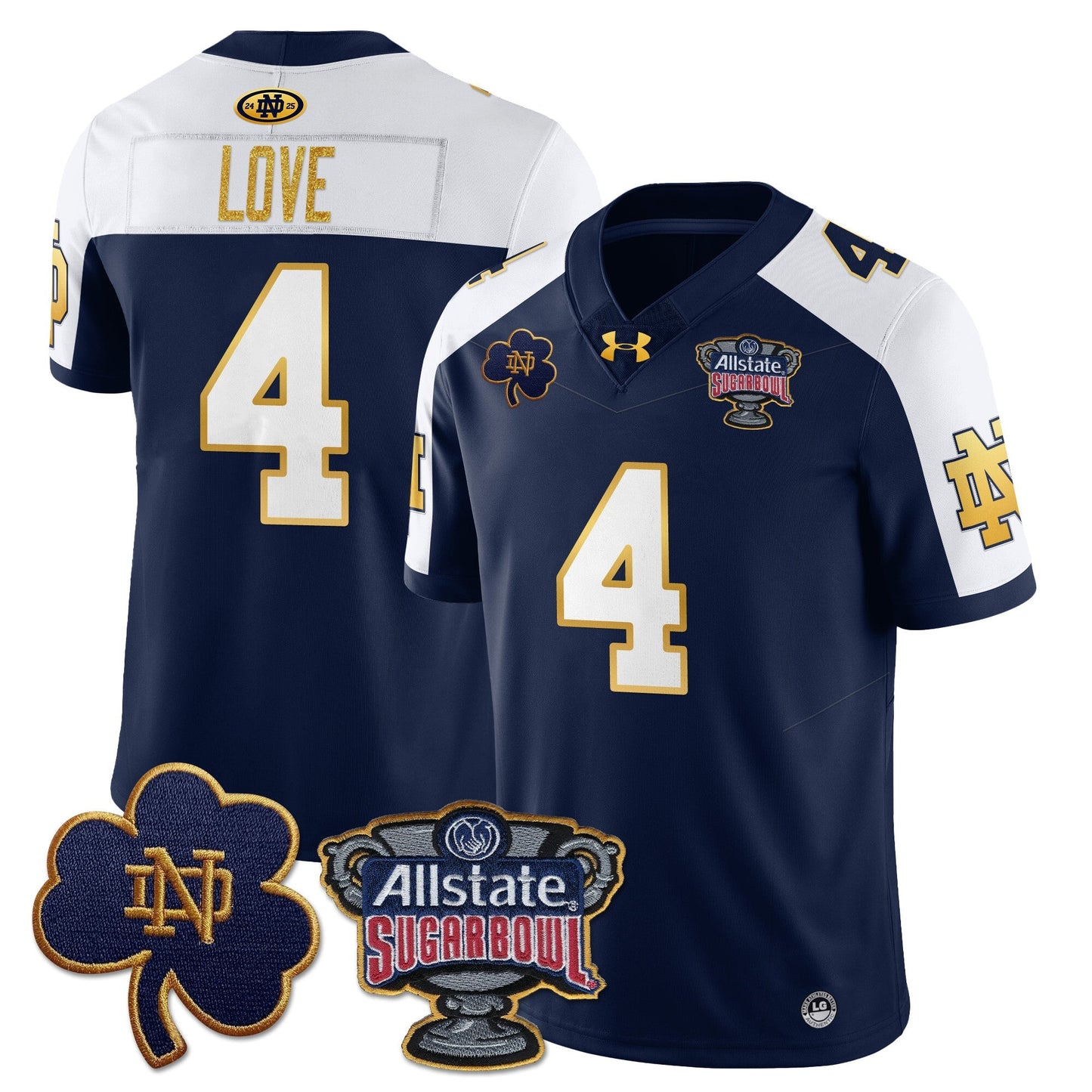 ND Allstate Sugar Bowl Jersey - All Stitched