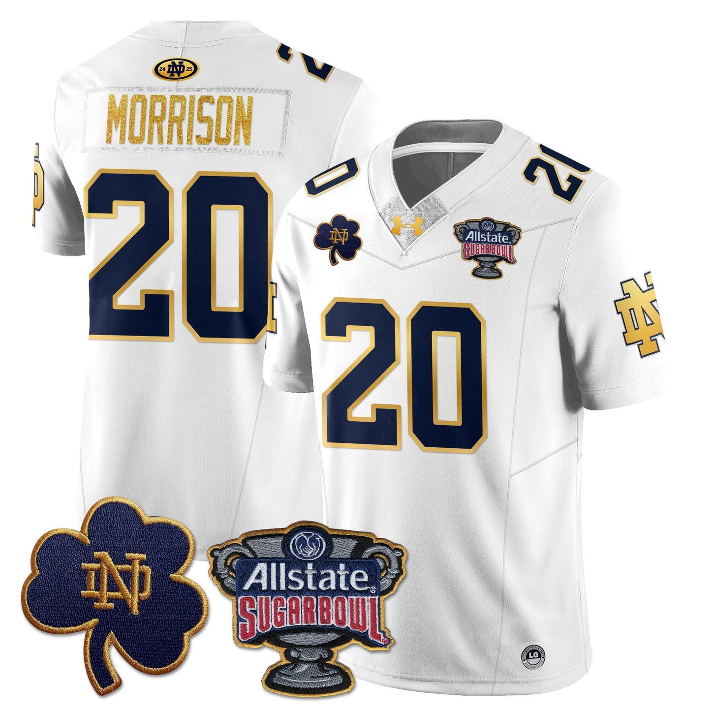 Men's Notre Dame Fighting Irish Allstate Sugar Bowl Jersey - All Stitched