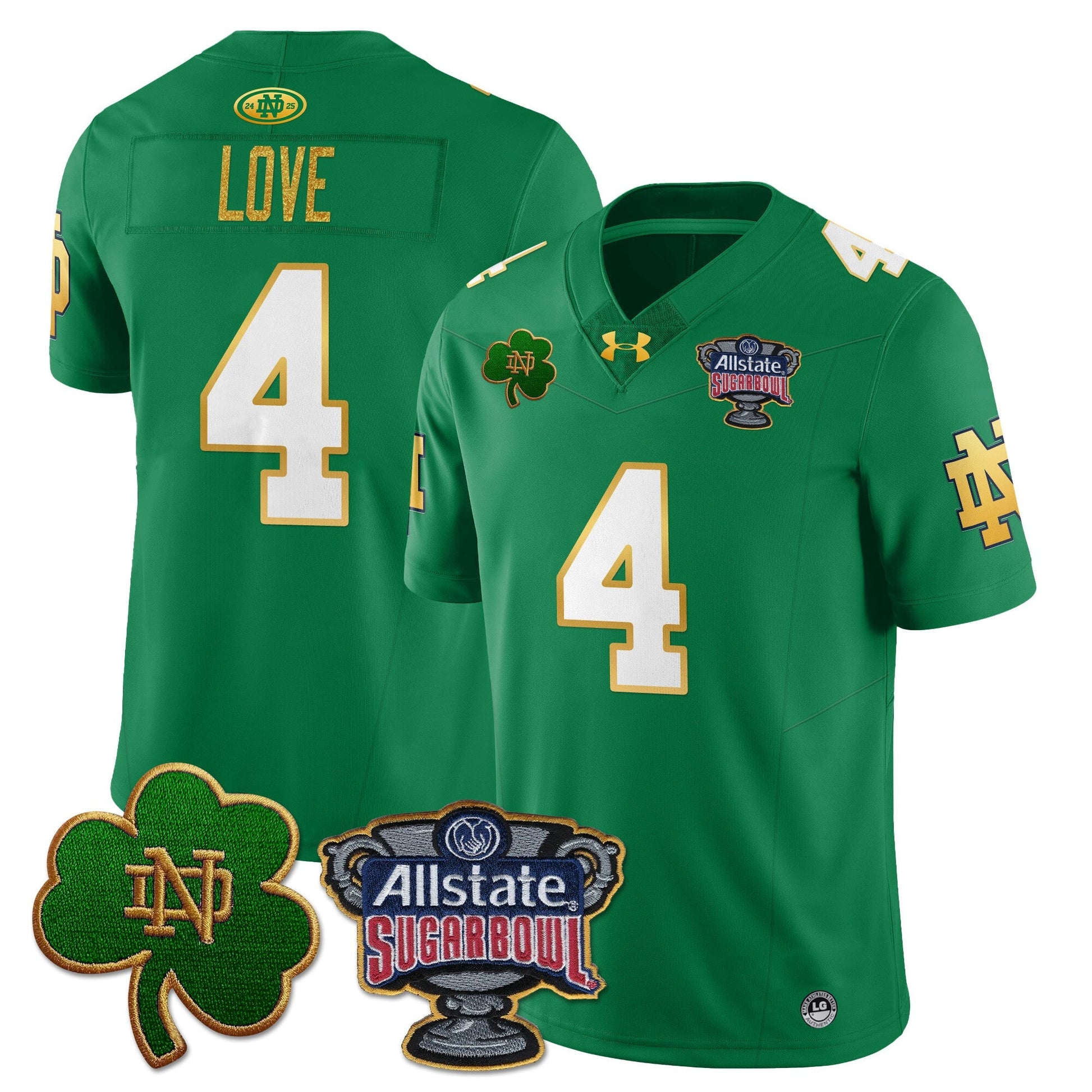Men's Notre Dame Fighting Irish Allstate Sugar Bowl Jersey - All Stitched