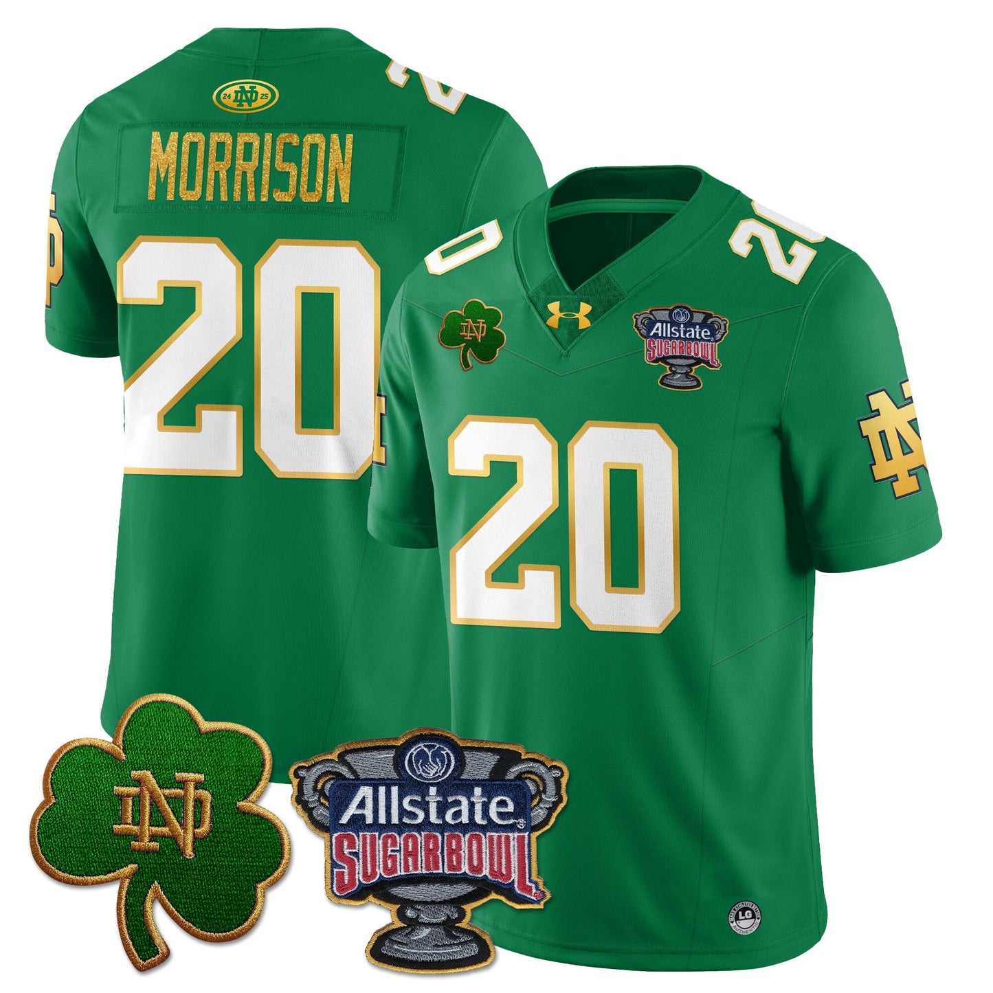 ND Allstate Sugar Bowl Jersey - All Stitched