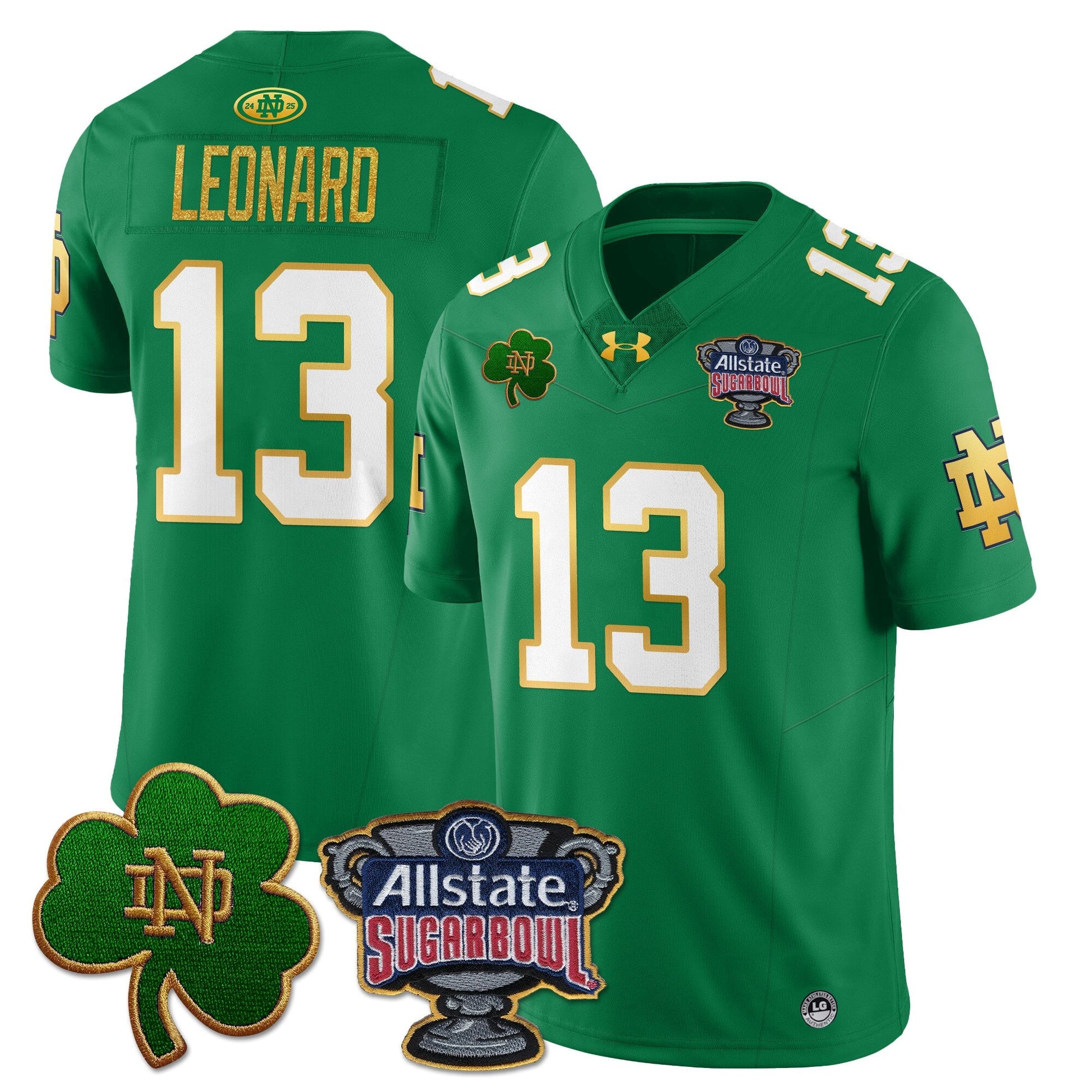Men's Notre Dame Fighting Irish Allstate Sugar Bowl Jersey - All Stitched