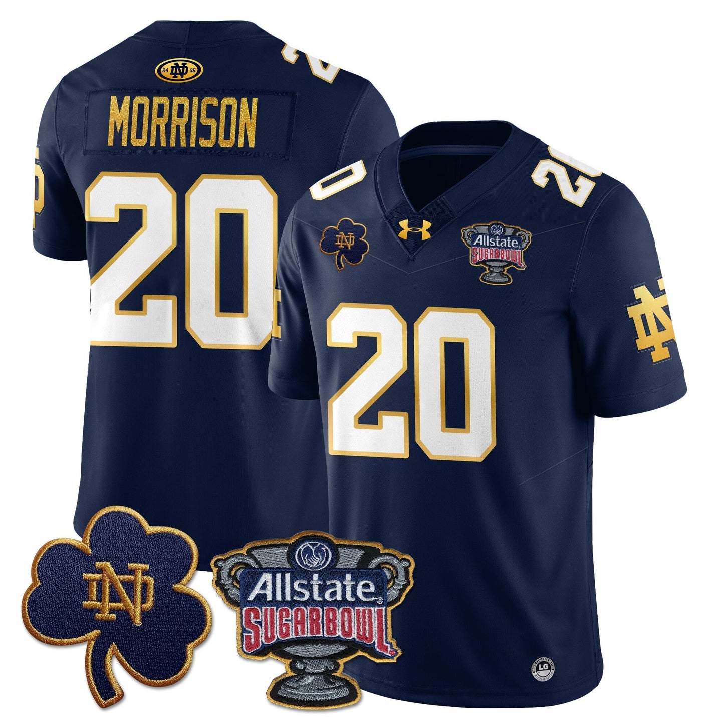 ND Allstate Sugar Bowl Jersey - All Stitched